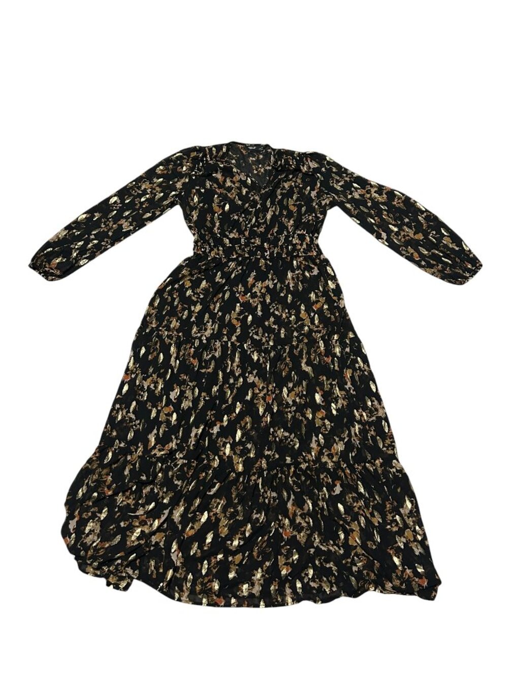 Vera Wang Black Floral Maxi Dress - Picture 3 of 5